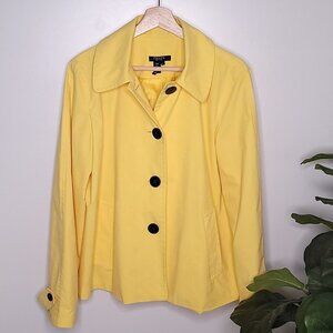 Chaps swing coat fully lined sunny yellow L